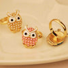 Cute Beads Resizable Owl Ring